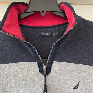 Nautica 1/4 zip with pockets.